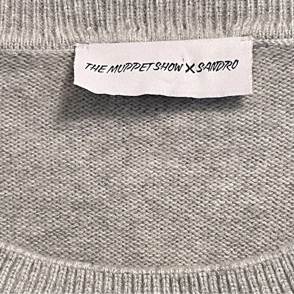 SANDRO X The Muppet Show Kermit The Frog 100% Merino Wool collectable sweater - Picture 7 of 16